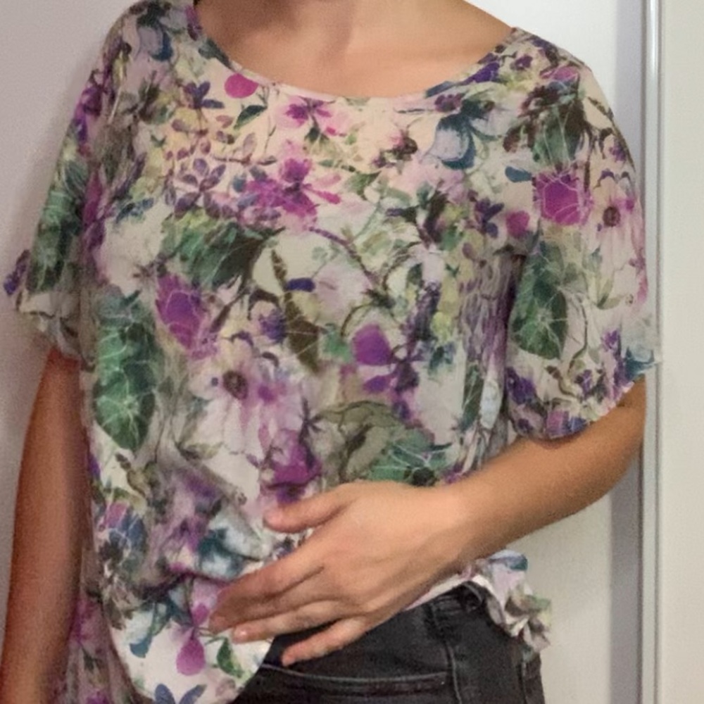 S Floral Dress Shirt